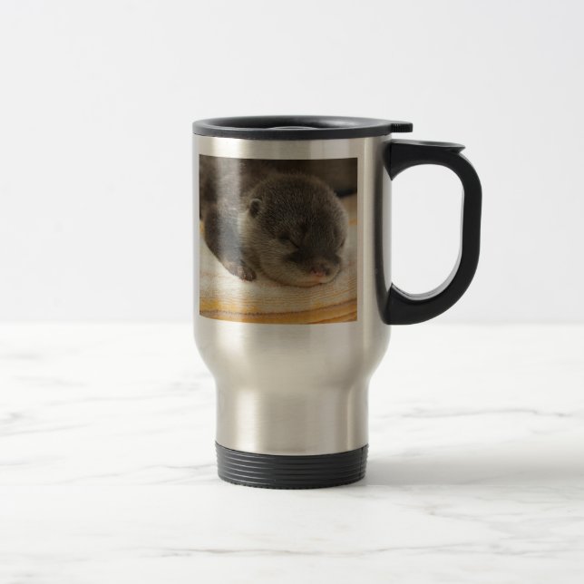 Sleepy Otter Travel Mug (Right)