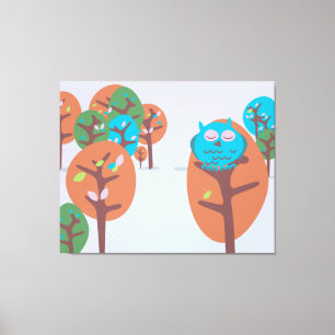 Sleepy Owl Canvas Print
