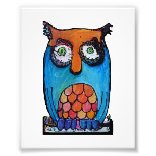 Sleepy Owl Photo Print