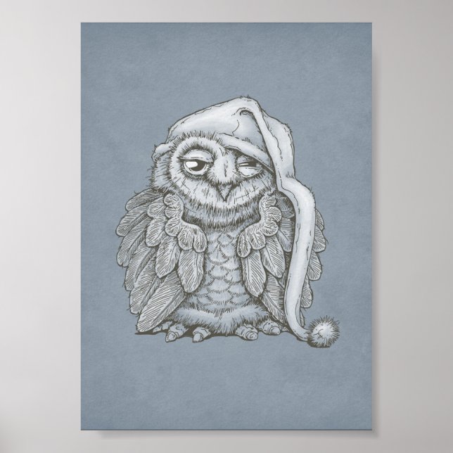Sleepy Owl Poster (Front)