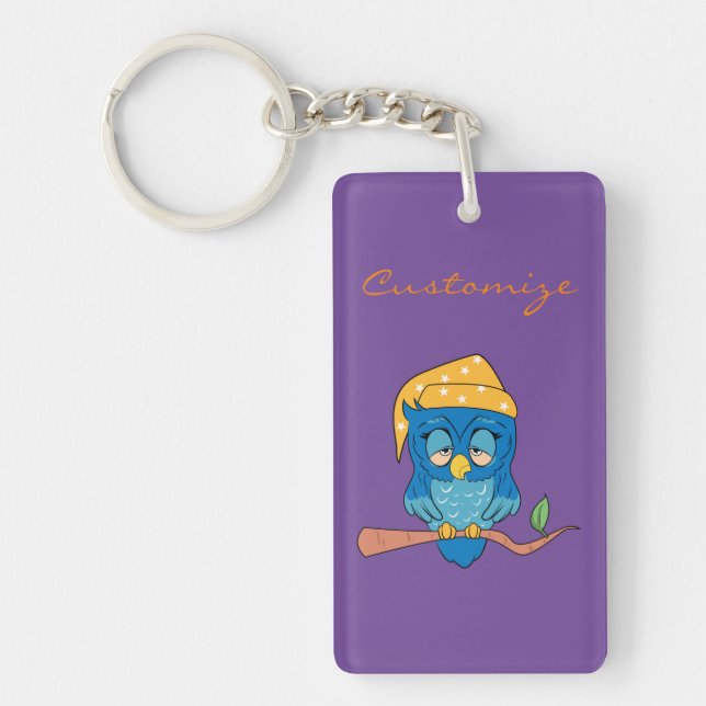 Sleepy Owl Thunder_Cove Key Ring (Front)