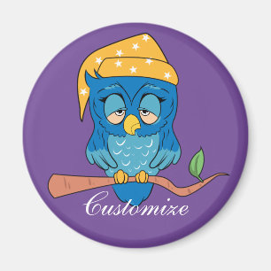 Sleepy Owl Thunder_Cove Magnet