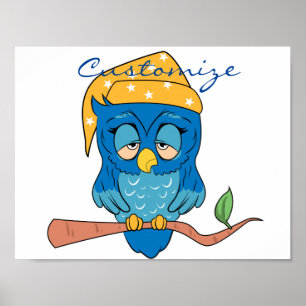 Sleepy Owl Thunder_Cove Poster