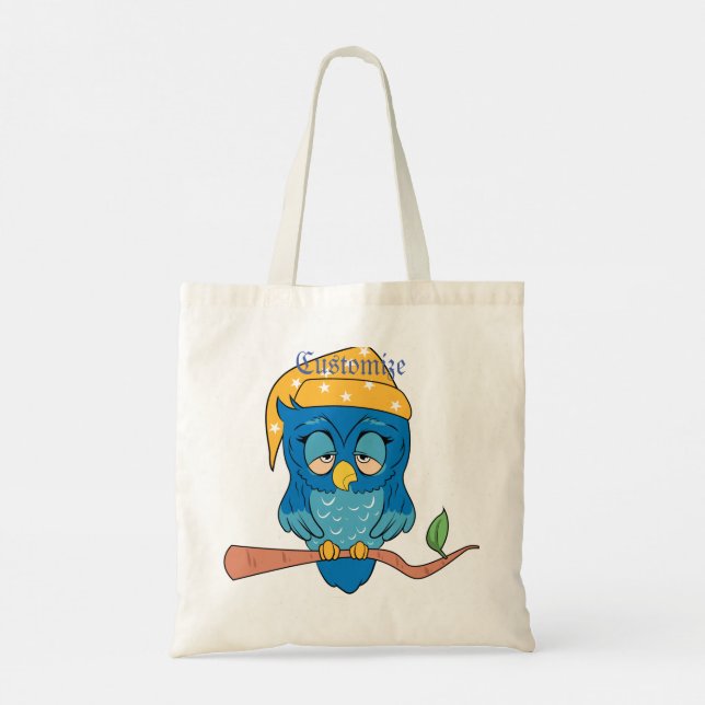 Sleepy Owl Thunder_Cove Tote Bag (Back)