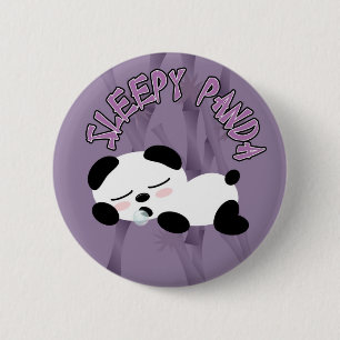 Sleepy Panda 6 Cm Round Badge