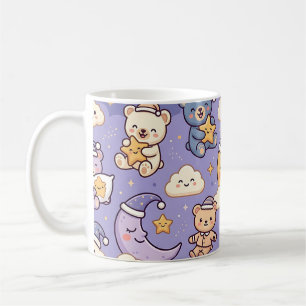 Sleepy Pastel Nursery Mug – Moon, Stars & Clouds