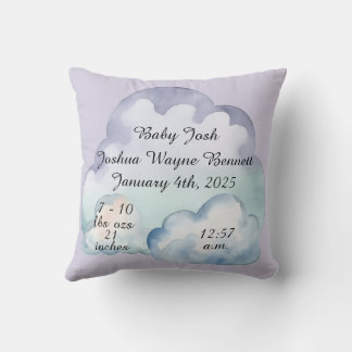Sleepy Polar Bear in the Clouds Personalizable  Cushion