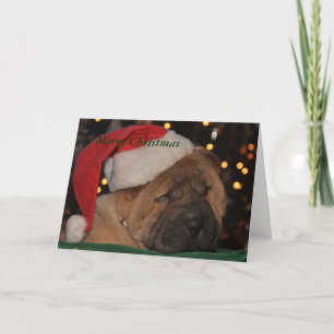 Sleepy Puppy Christmas card