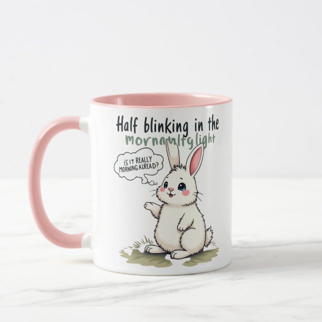 Sleepy Rabbit Mug (Left)