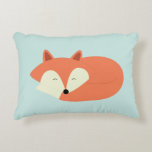 Sleepy Red Fox Decorative Cushion<br><div class="desc">Adorable vector illustration of a cute little fox wearing.</div>