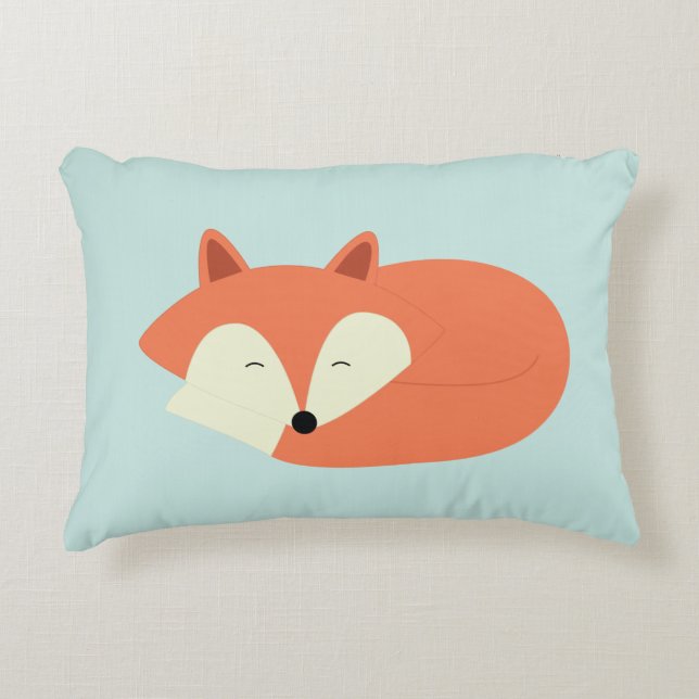 Sleepy Red Fox Decorative Cushion (Front)