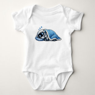 sleepy robot baby bodysuit