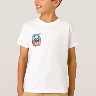 Sleepy Rolled Mat Panda Kids T-Shirt