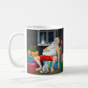 Sleepy Santa Claus Coffee Mug