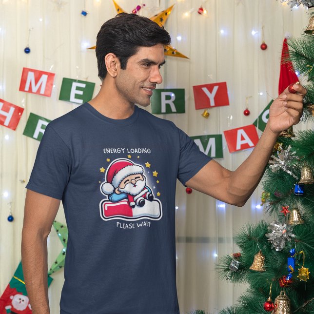 Sleepy Santa Claus Energy Loading Progress Bar T-Shirt (Creator Uploaded)