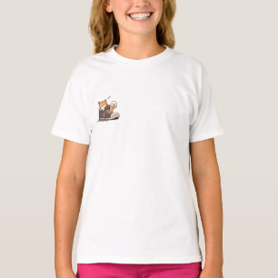 Sleepy Shiba Inu Napping on Shoe Kids T-Shirt