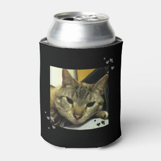 Sleepy Siamese Tabby Cat Can Cooler