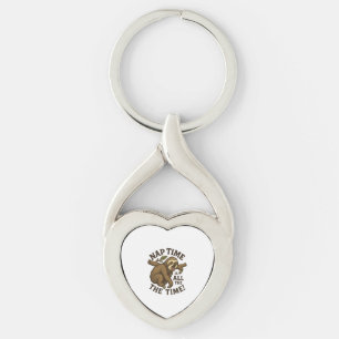 Sleepy Sloth Funny Key Ring