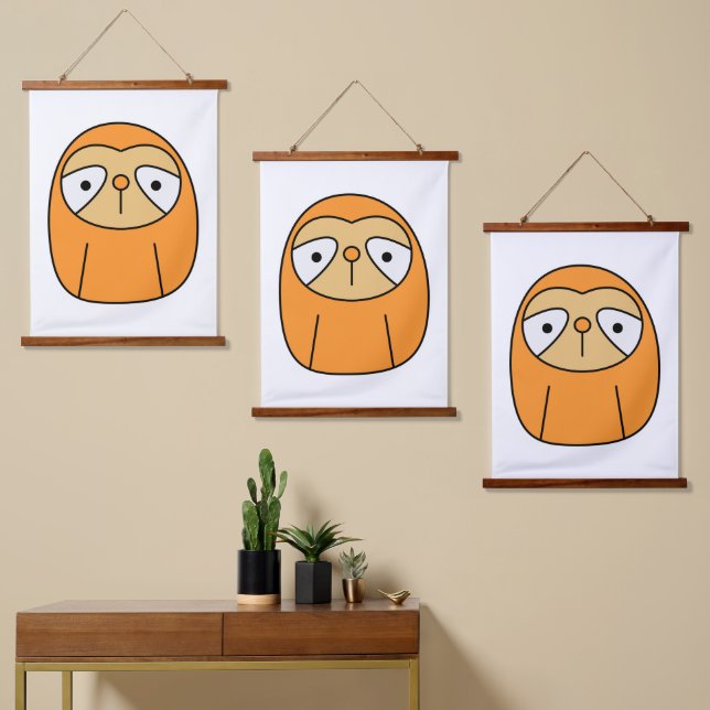 Sleepy Sloth Hanging Tapestry (Asymmetrical)