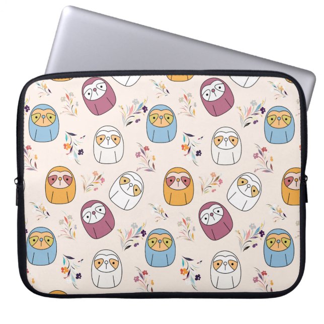 Sleepy Sloth Laptop Sleeve (Front)