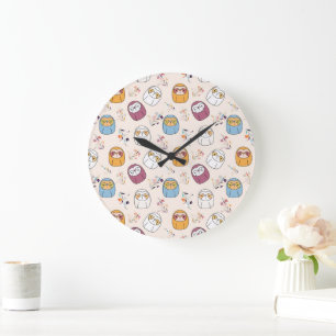 Sleepy Sloth Large Clock