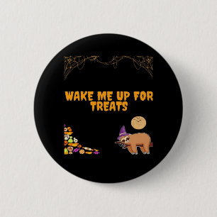 Sleepy sloth ready for Halloween treats! Classic T 6 Cm Round Badge