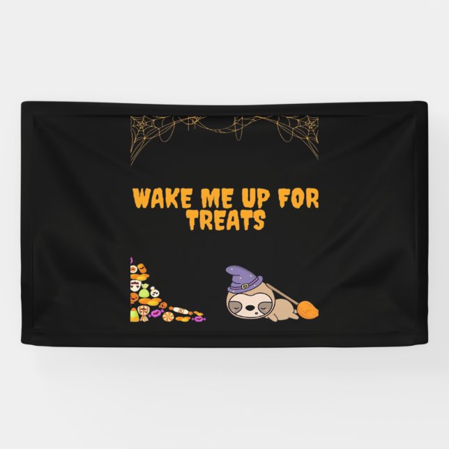 Sleepy sloth ready for Halloween treats! Classic T Banner (Horizontal)
