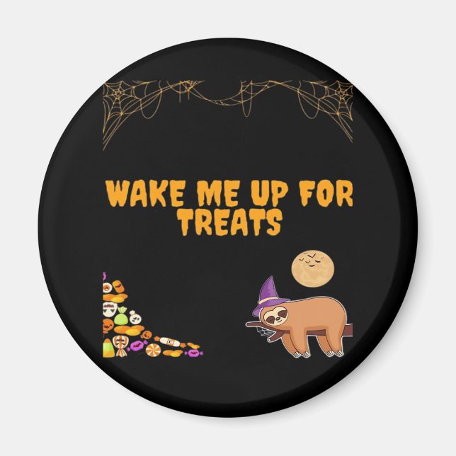 Sleepy sloth ready for Halloween treats! Classic T Magnet (Front)