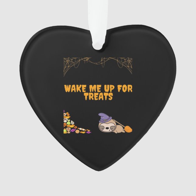 Sleepy sloth ready for Halloween treats! Classic T Ornament (Front)