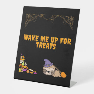 Sleepy sloth ready for Halloween treats! Classic T Pedestal Sign