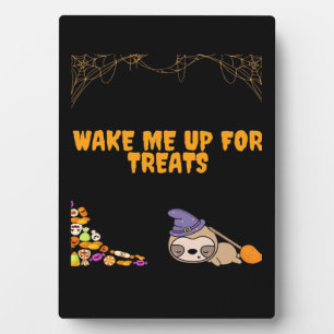 Sleepy sloth ready for Halloween treats! Classic T Plaque