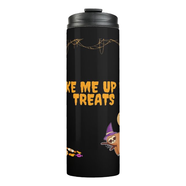 Sleepy sloth ready for Halloween treats! Classic T Thermal Tumbler (Front)