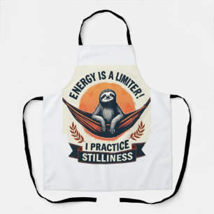 Sleepy Sloth Vintage Funny Introvert Shirt 2 Apron