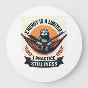 Sleepy Sloth Vintage Funny Introvert Shirt 2 Large Clock