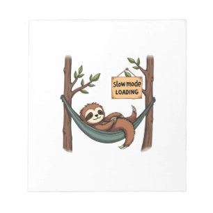 Sleepy Sloth Vintage Funny Lazy Animal Art 2 Notepad