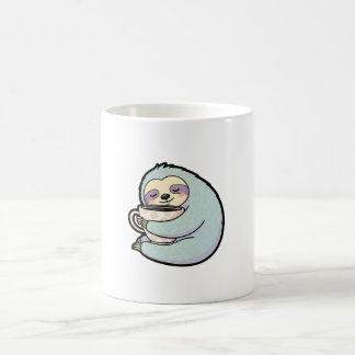 Sleepy Sloth with Coffee – Cute Cozy Illustration Coffee Mug