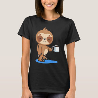 Sleepy Sloth with Coffee Nope not Today T-Shirt