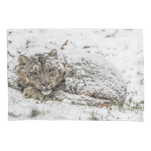 Sleepy Snow Leopard Pillowcase