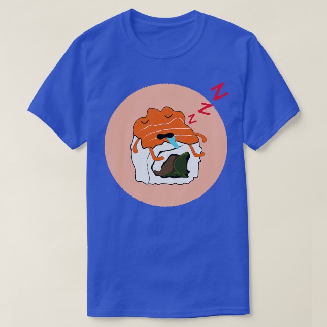 sleepy sushi bed funny T-Shirt (Design Front)