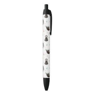 Sleepy Sweet Sloth Pattern Black Ink Pen