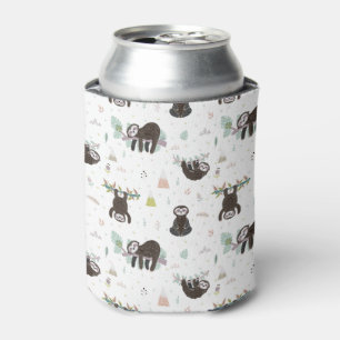 Sleepy Sweet Sloth Pattern Can Cooler
