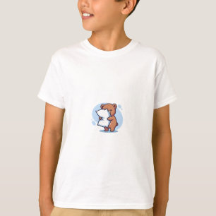 Sleepy Teddy Bear Hugging Pillow Kids T-Shirt