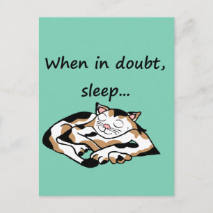 Sleepy Time Cat Postcard
