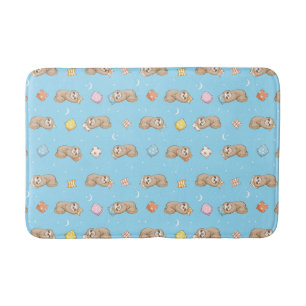 Sleepy Time Sloth Pattern Bath Mat