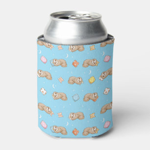 Sleepy Time Sloth Pattern Can Cooler