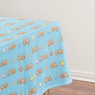 Sleepy Time Sloth Pattern Tablecloth