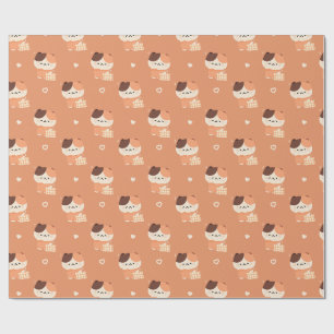 Sleepy Tortie Cat Wrapping Paper