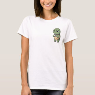 Sleepy Turtle Holding a Hot Cup of Coffee T-Shirt