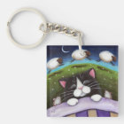Sleepy Tuxedo Cat with Mice & Sheep | Fantasy