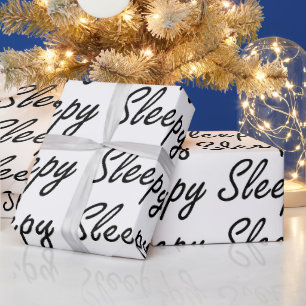 Sleepy Typography  Wrapping Paper